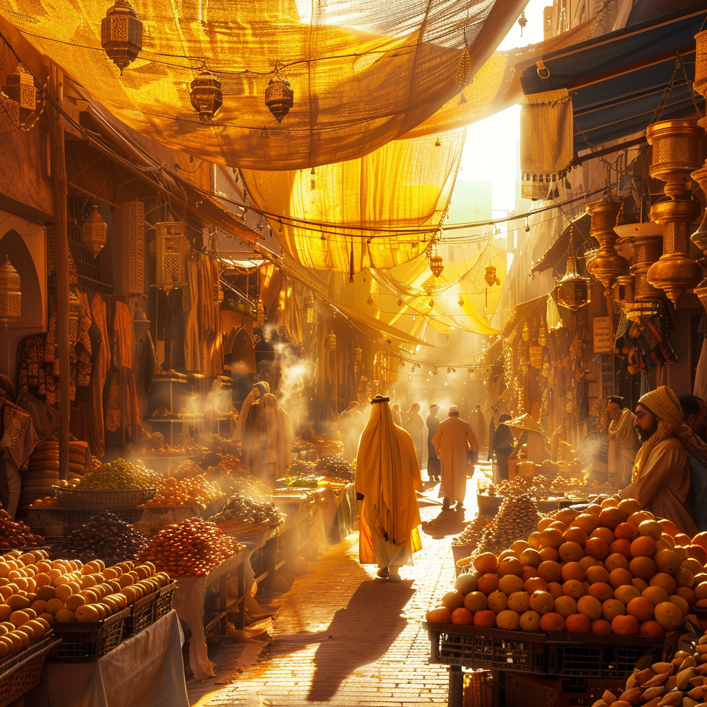 Ancient Oriental Bazaar Silk Road