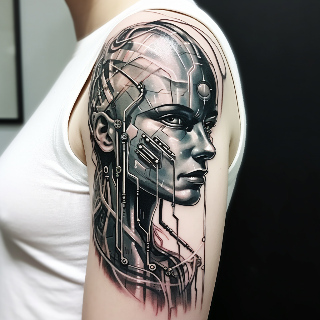 Android Arm Tattoo Design