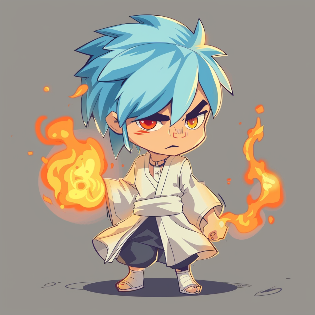 Anime Chibi Angry Fire Mage