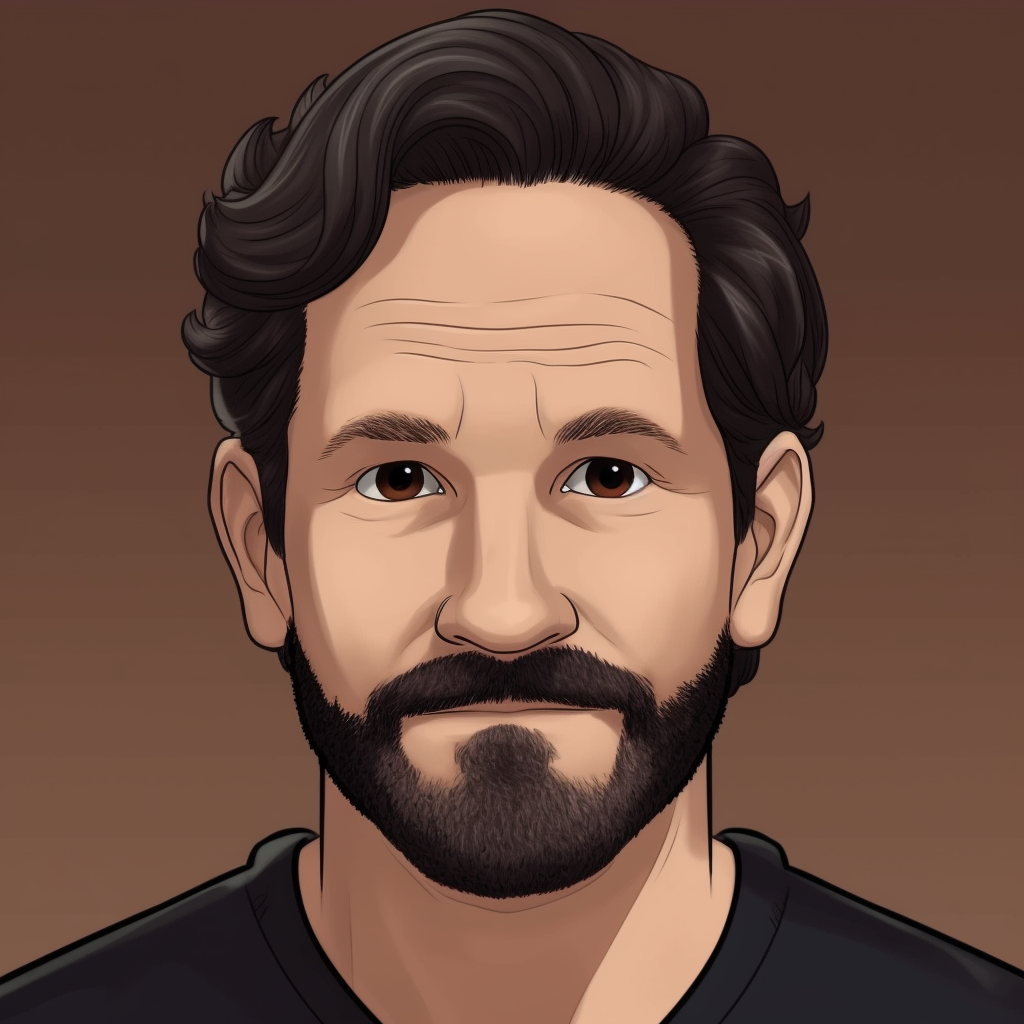 Paul Rudd with light mustache