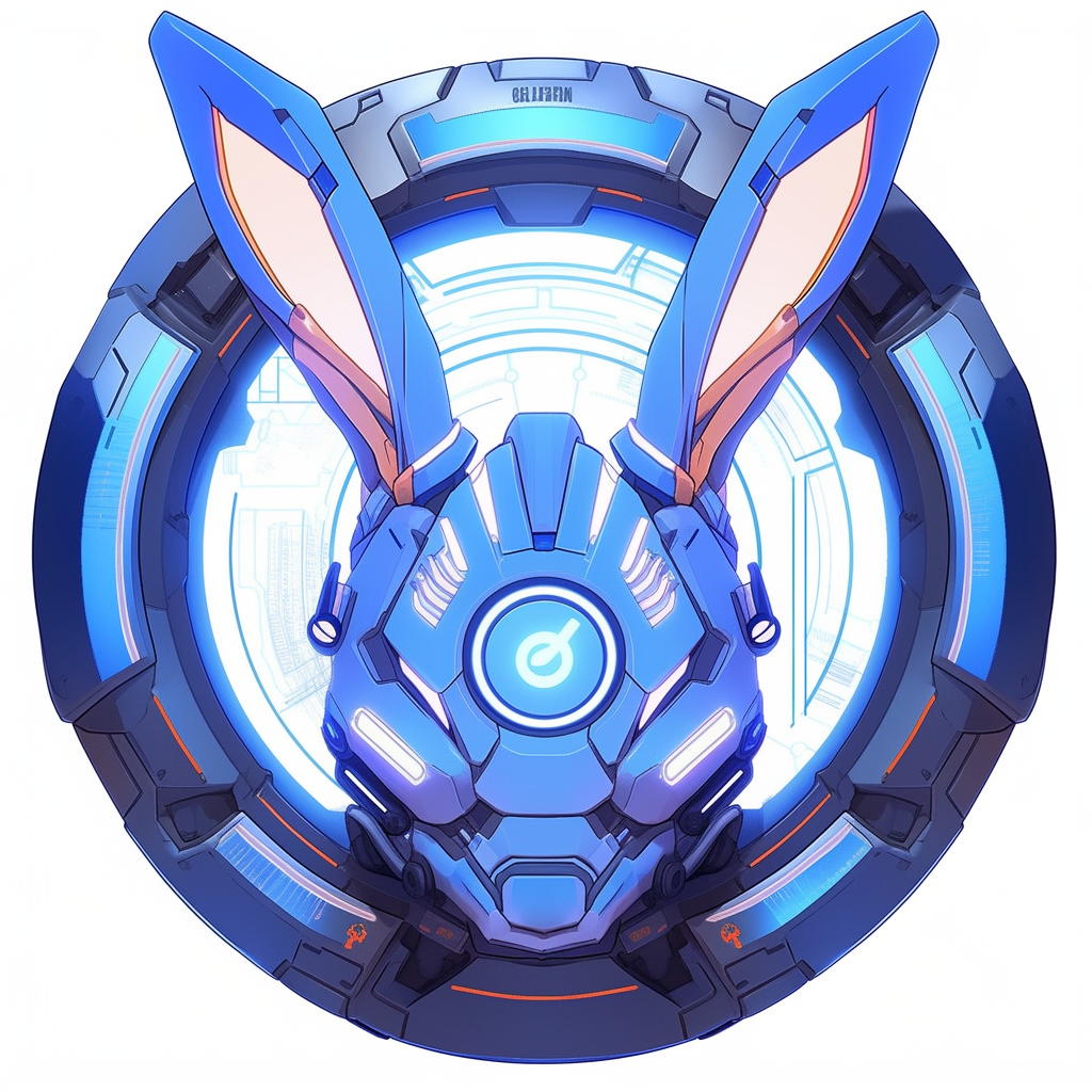 Anime rabbit robot crypto coin