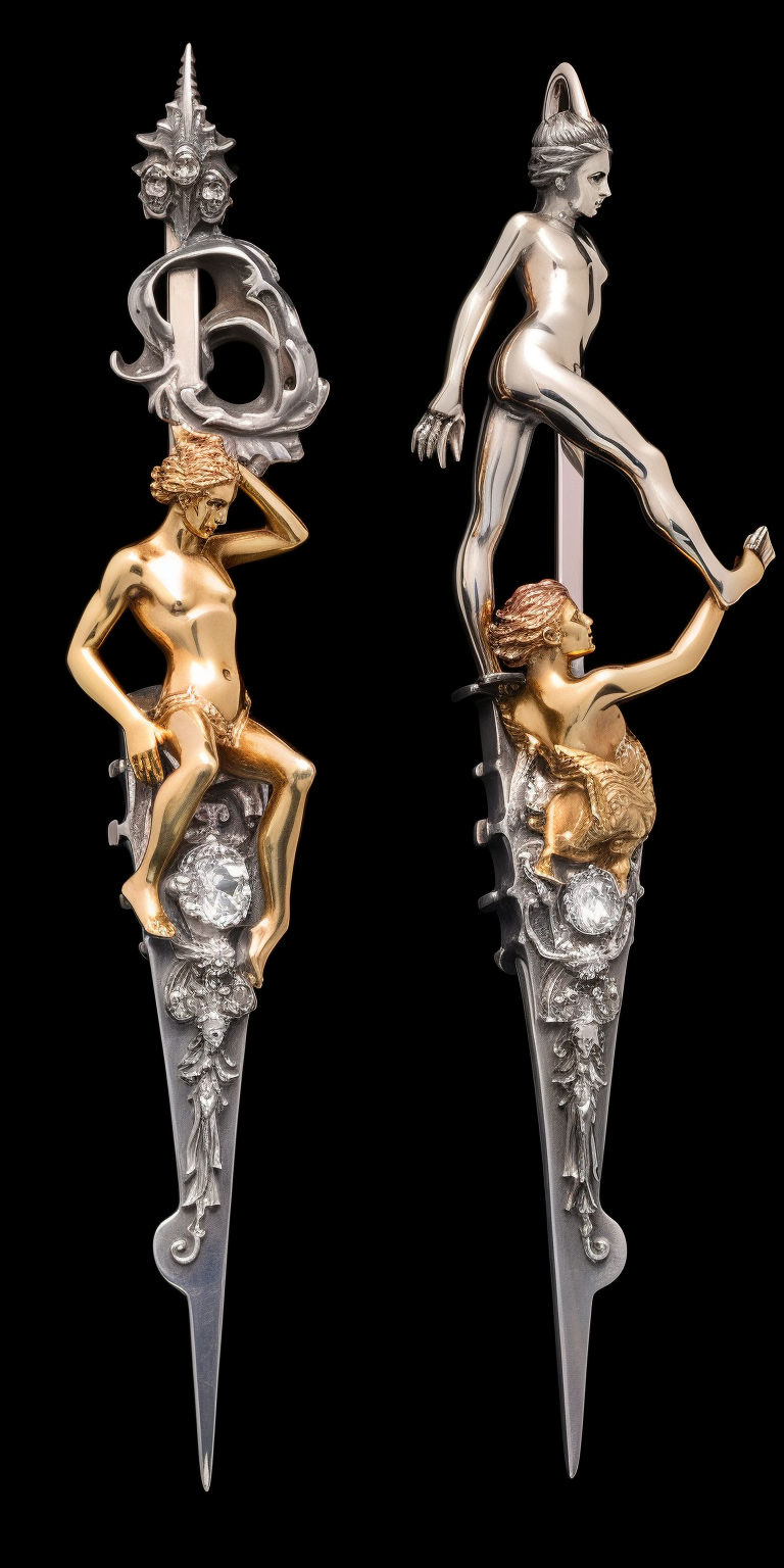 Stunning Apollo and Artemis diamond-studded earring