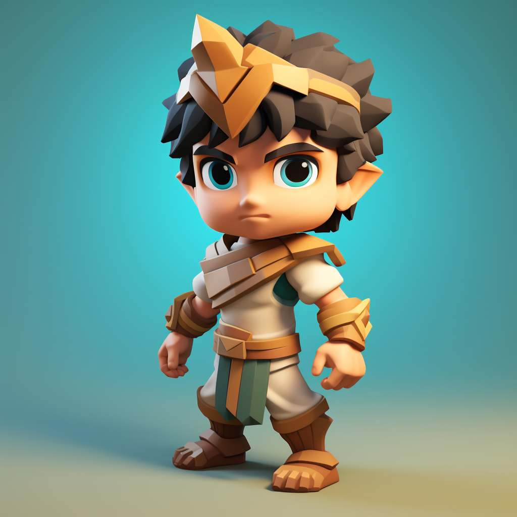 Cute Arabian Warrior Boy Character