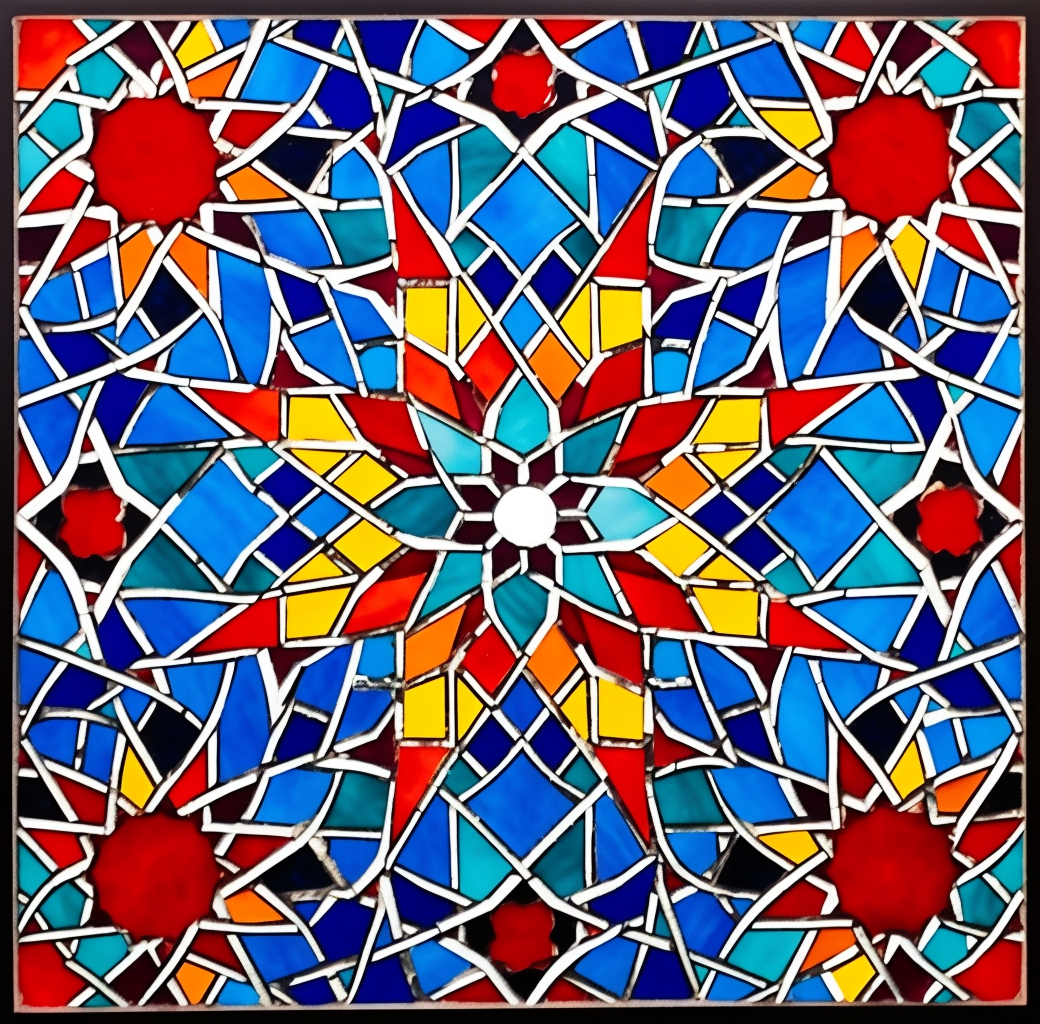 Colorful Arabic Stained Glass Patterns