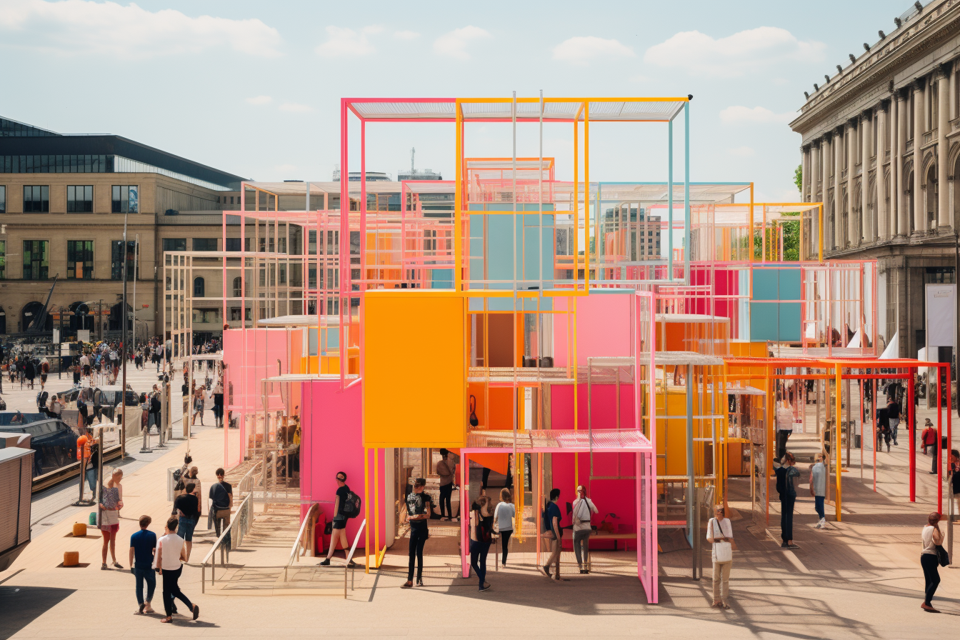 Architectural pop up festival in Stuttgart