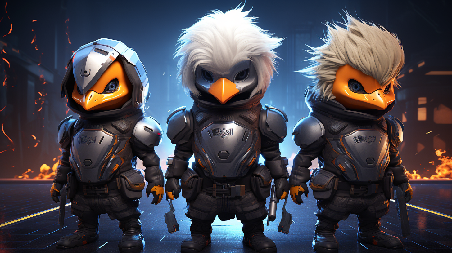 Three Baby Geese in Overwatch 2 Skins