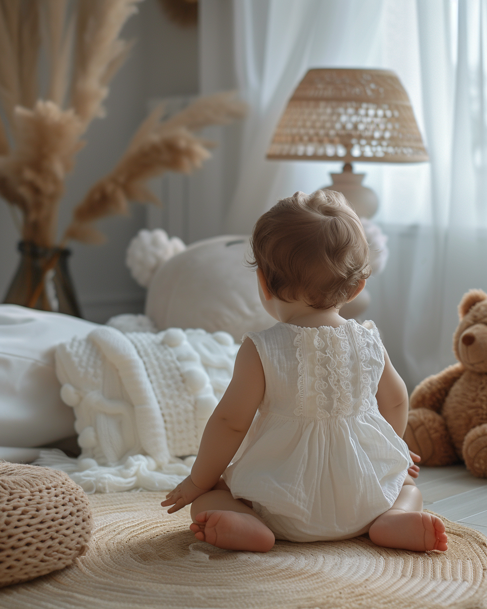 Baby White Dress Photo