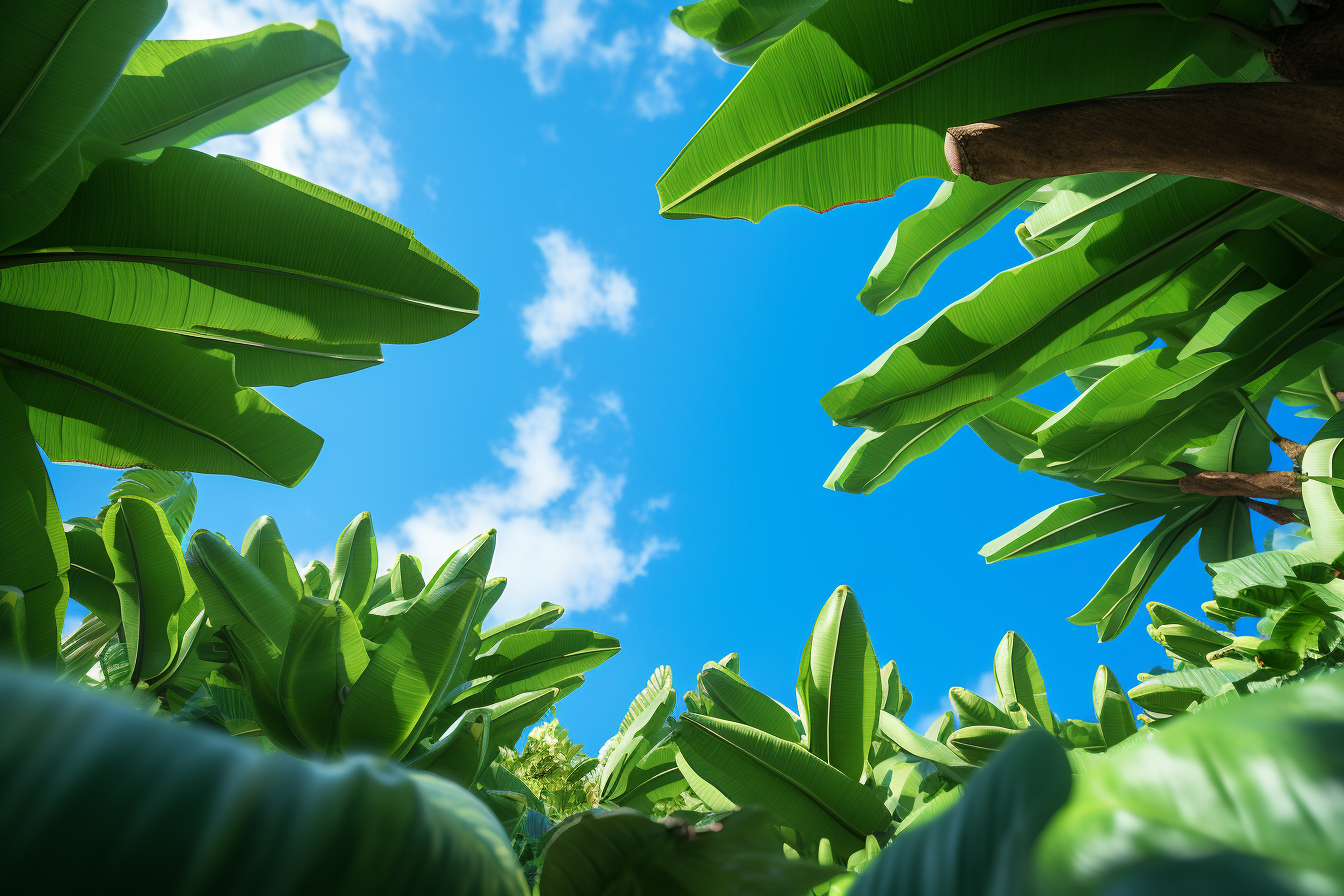 A captivating view of banana trees