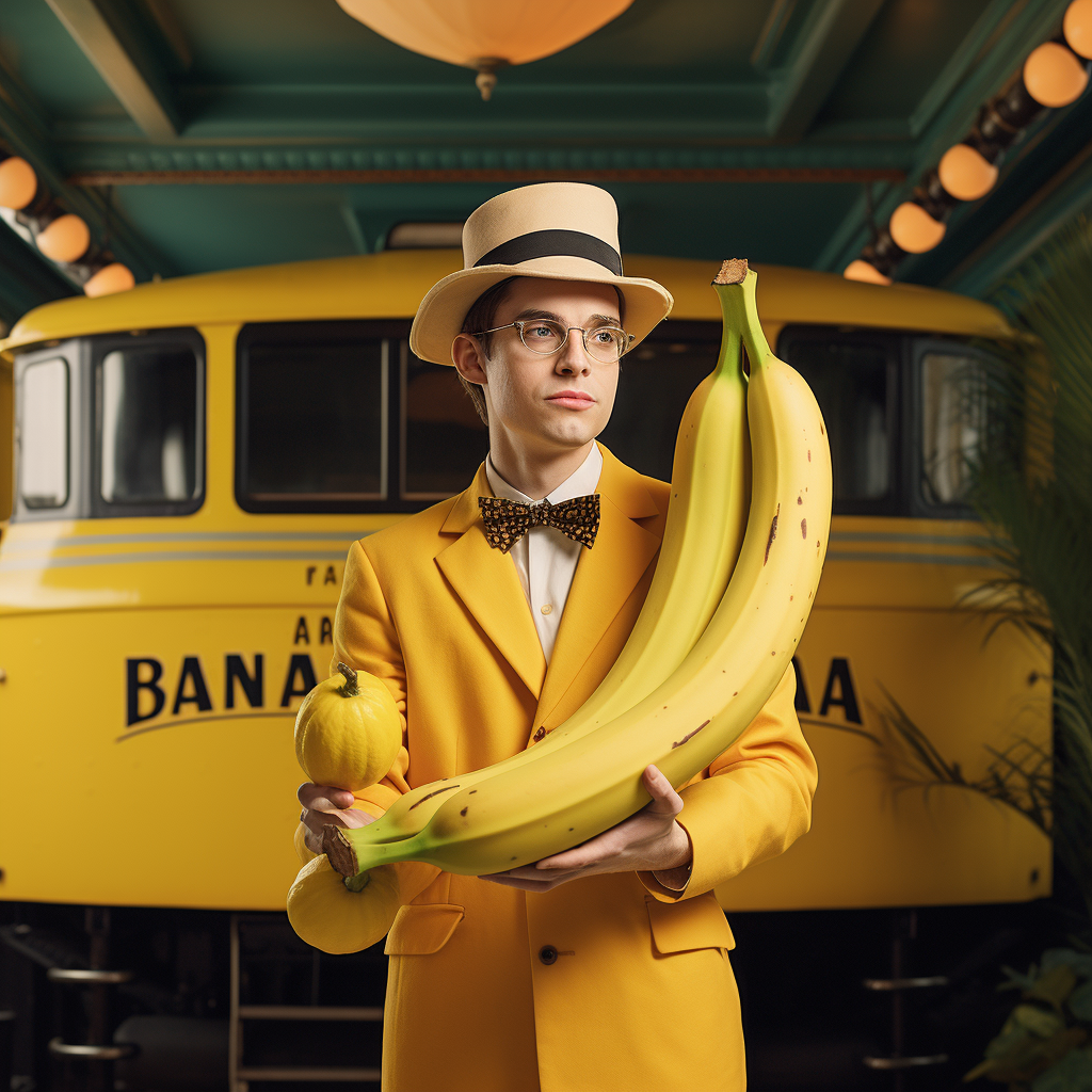 Banana train conductor picture