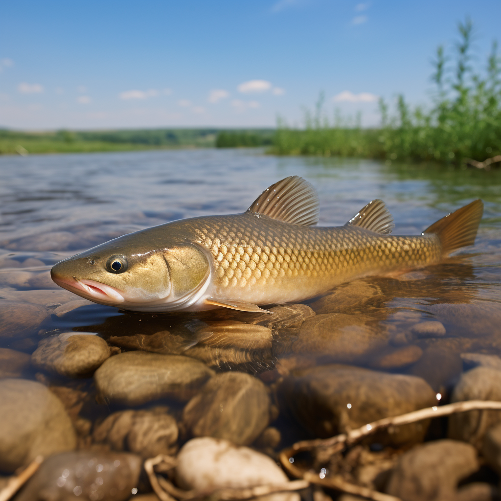 Close-up of Beautiful Barbel Fish