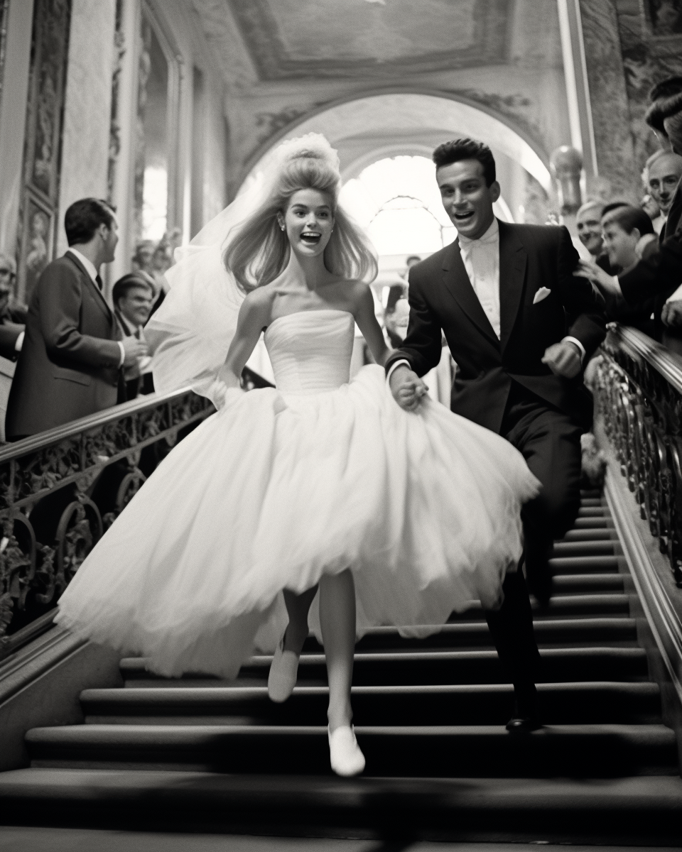 Brigitte Bardot dancing at her wedding