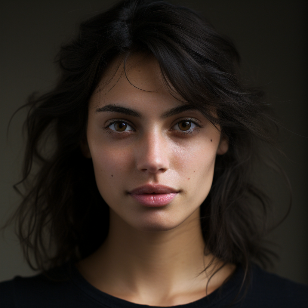 Model without makeup - Italian