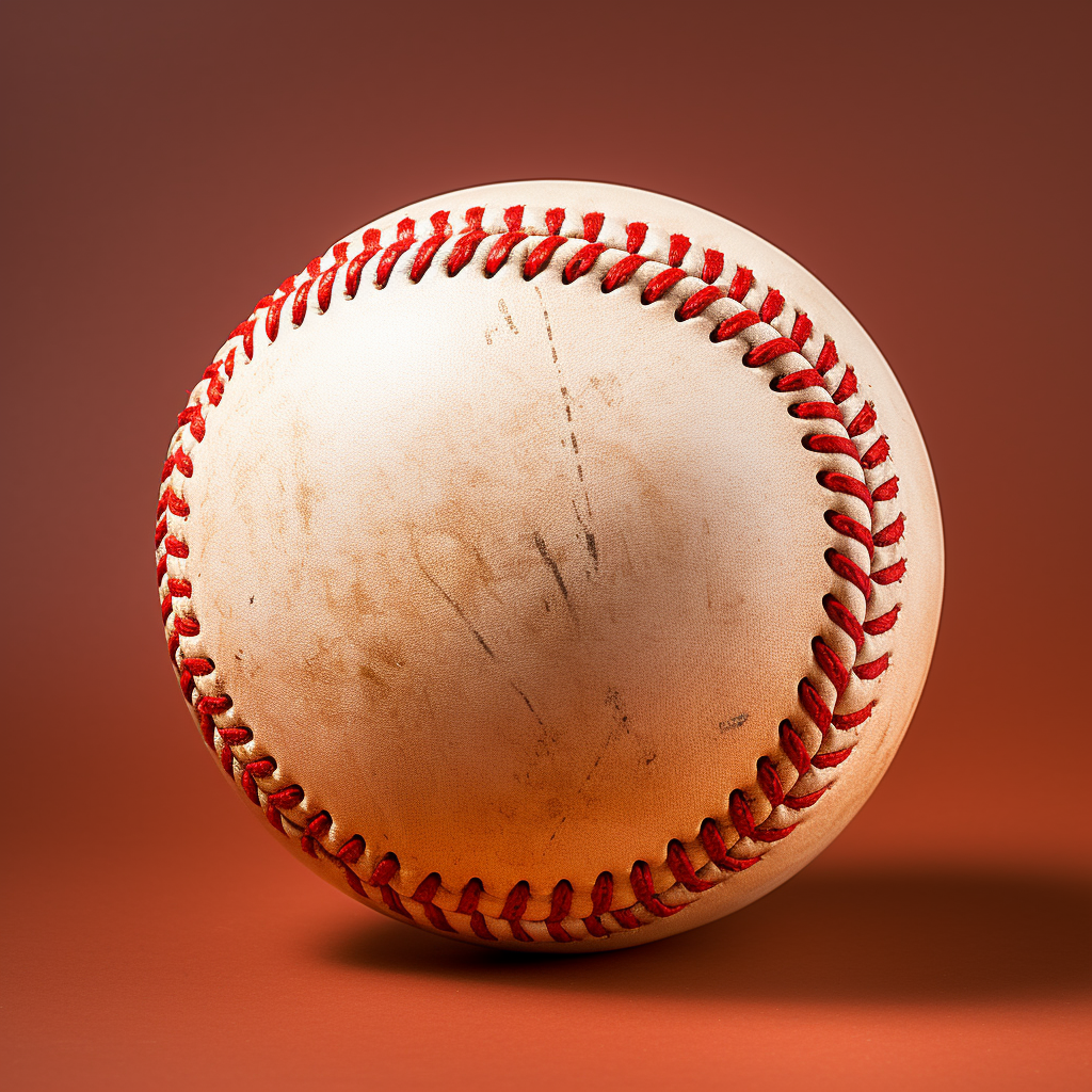 Baseball on white background