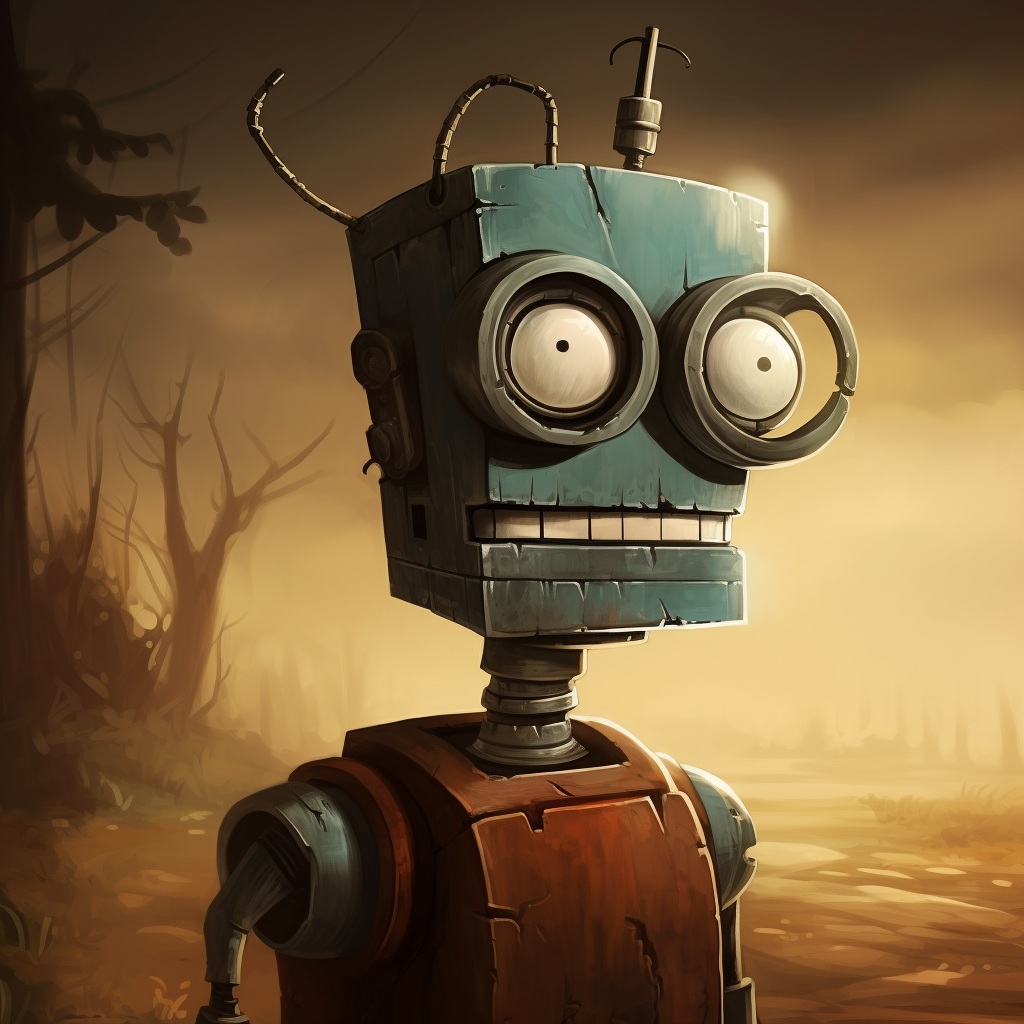 Illustration of Bender the Comic Robot