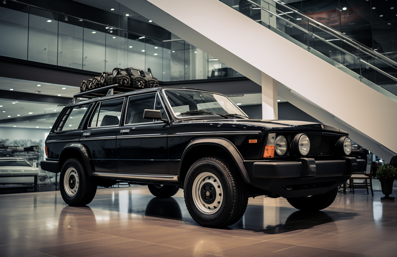 Black Bentley Bentayga SUV in Showroom