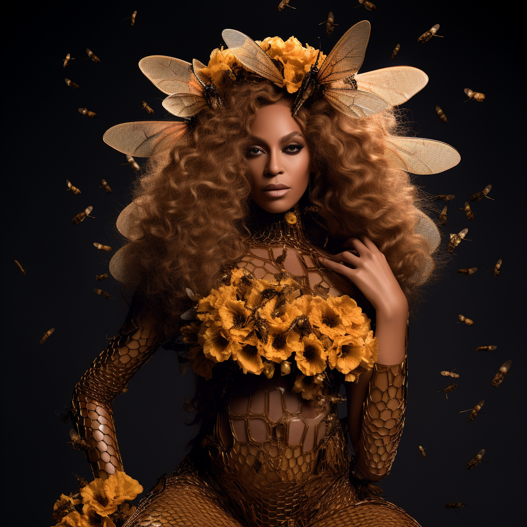 Beyoncé transformed into a giant honey bee