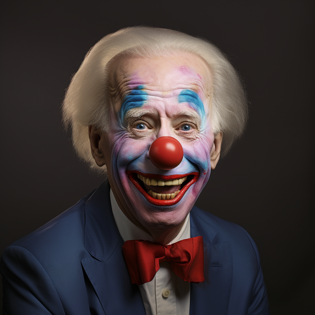 Biden clown face picture