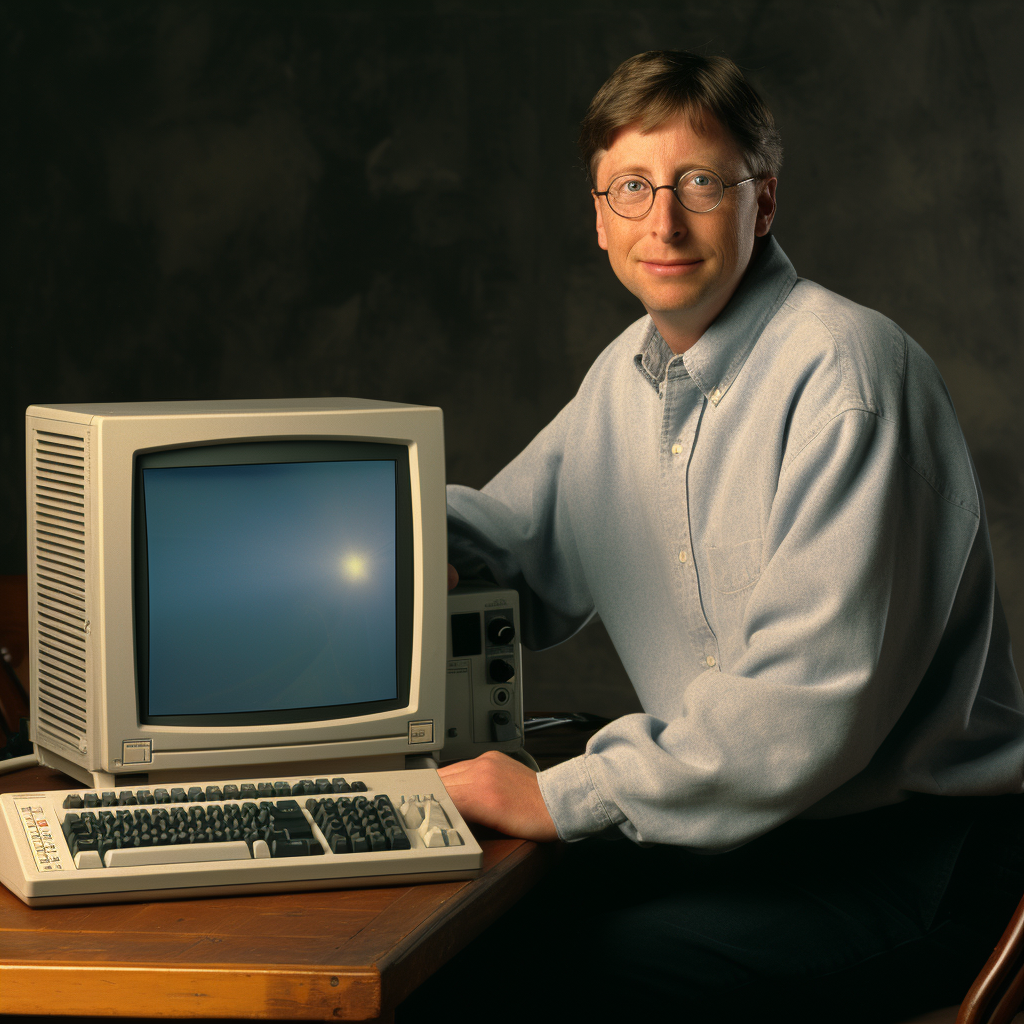 Bill Gates using Linux