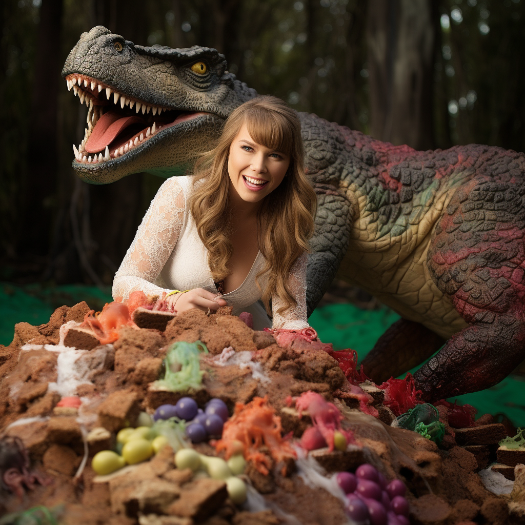 Bindi Irwin Covered in Cake and Frosting