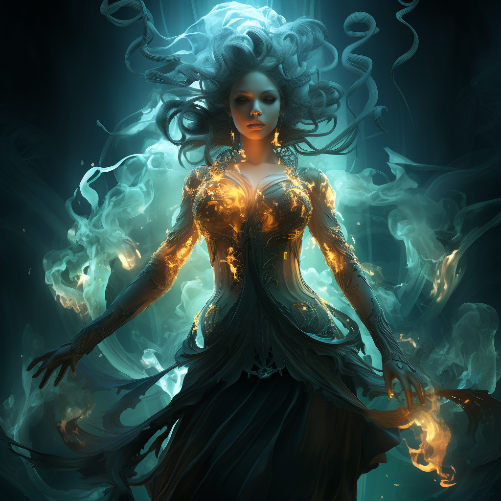 Stunning glowing sea goddess