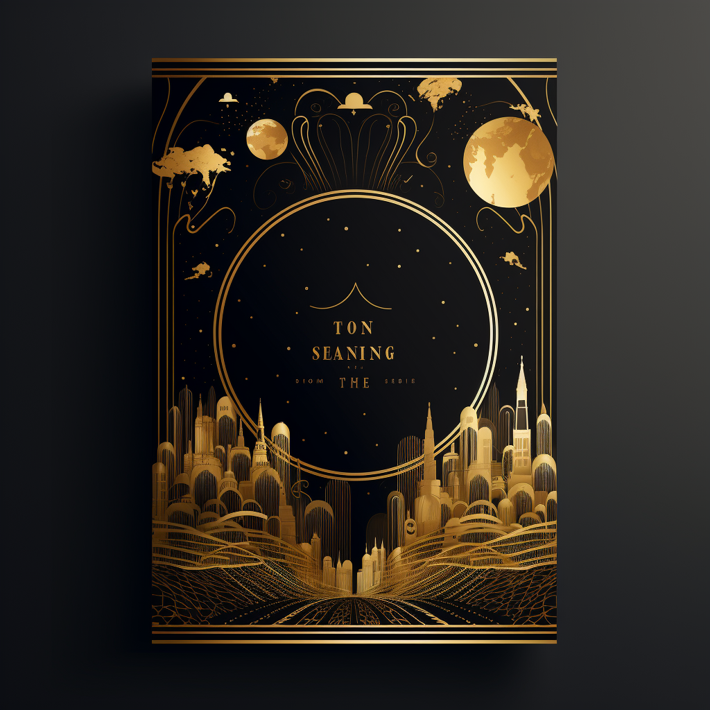 Elegant black and gold event poster