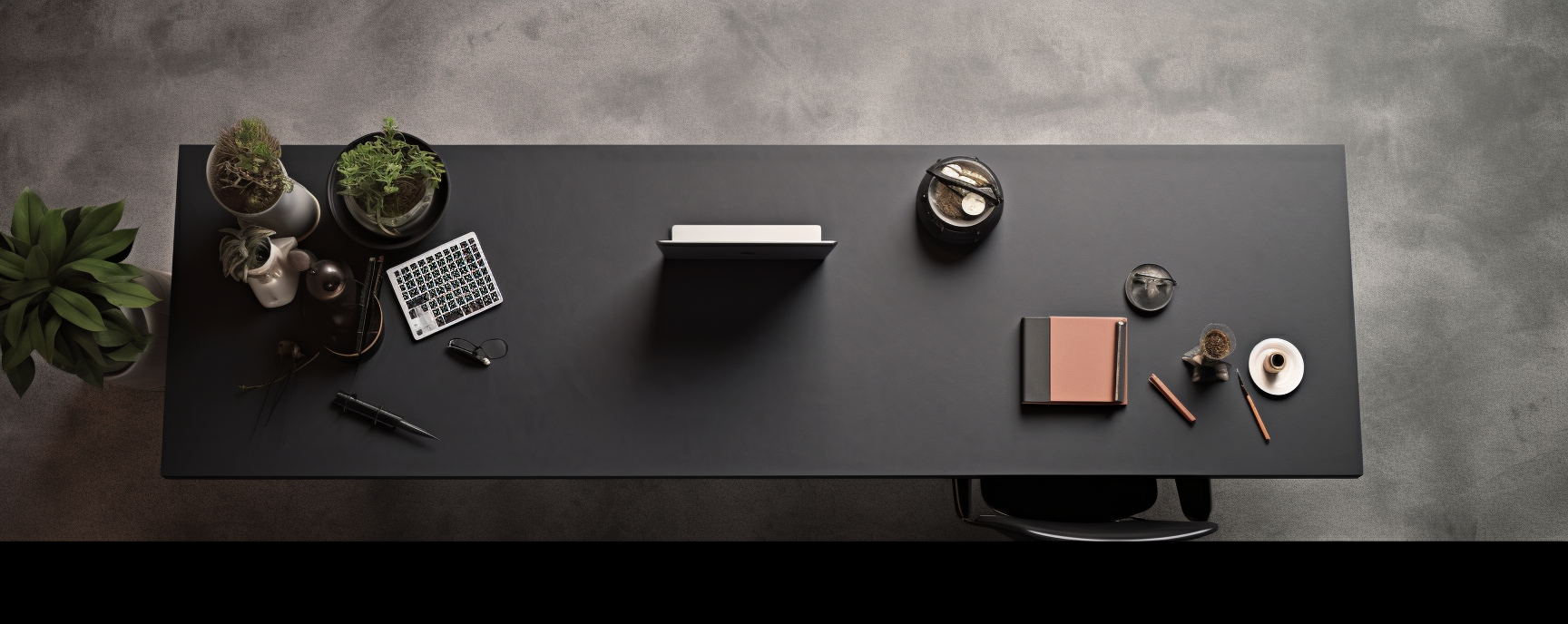 Black grey desk file