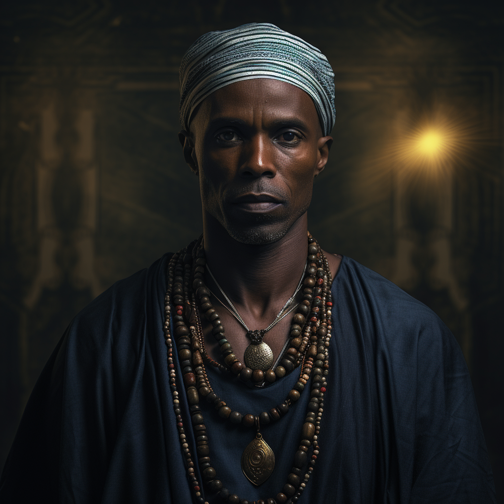 Realistic black man oracle image