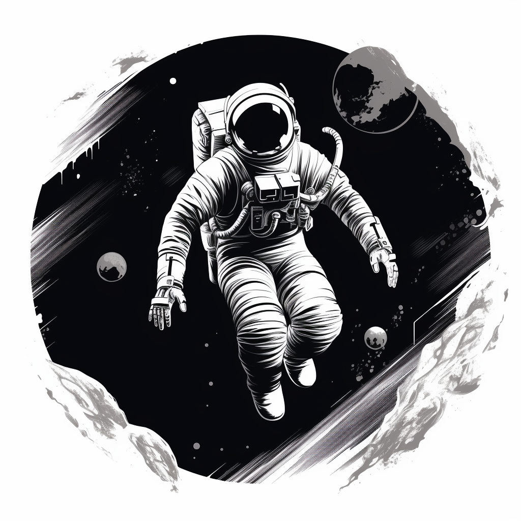 Astronaut falling into space tattoo