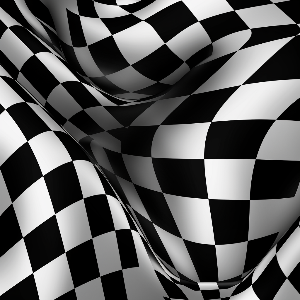 Stylish black and white checkered pattern