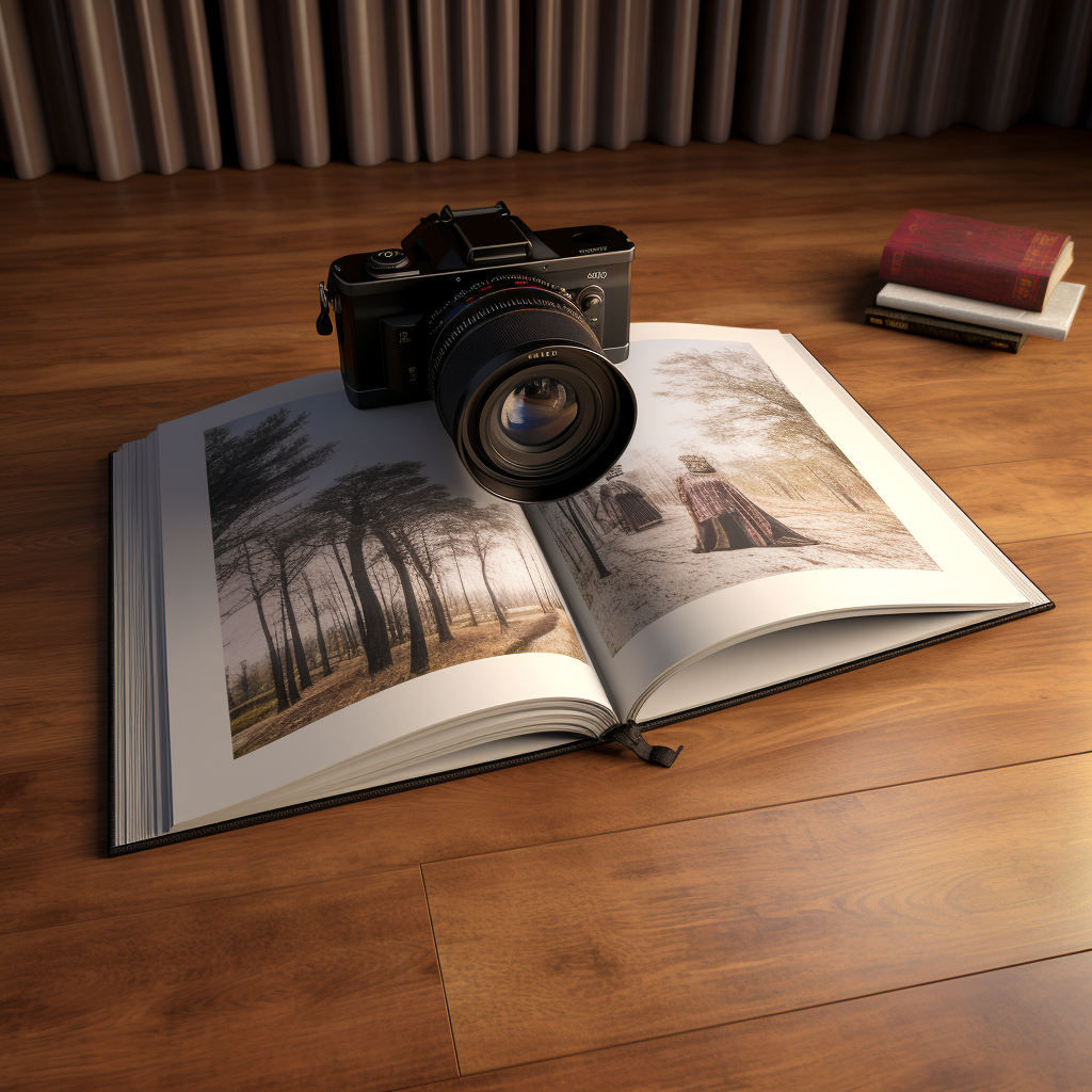 Highly Detailed Open Book on Table