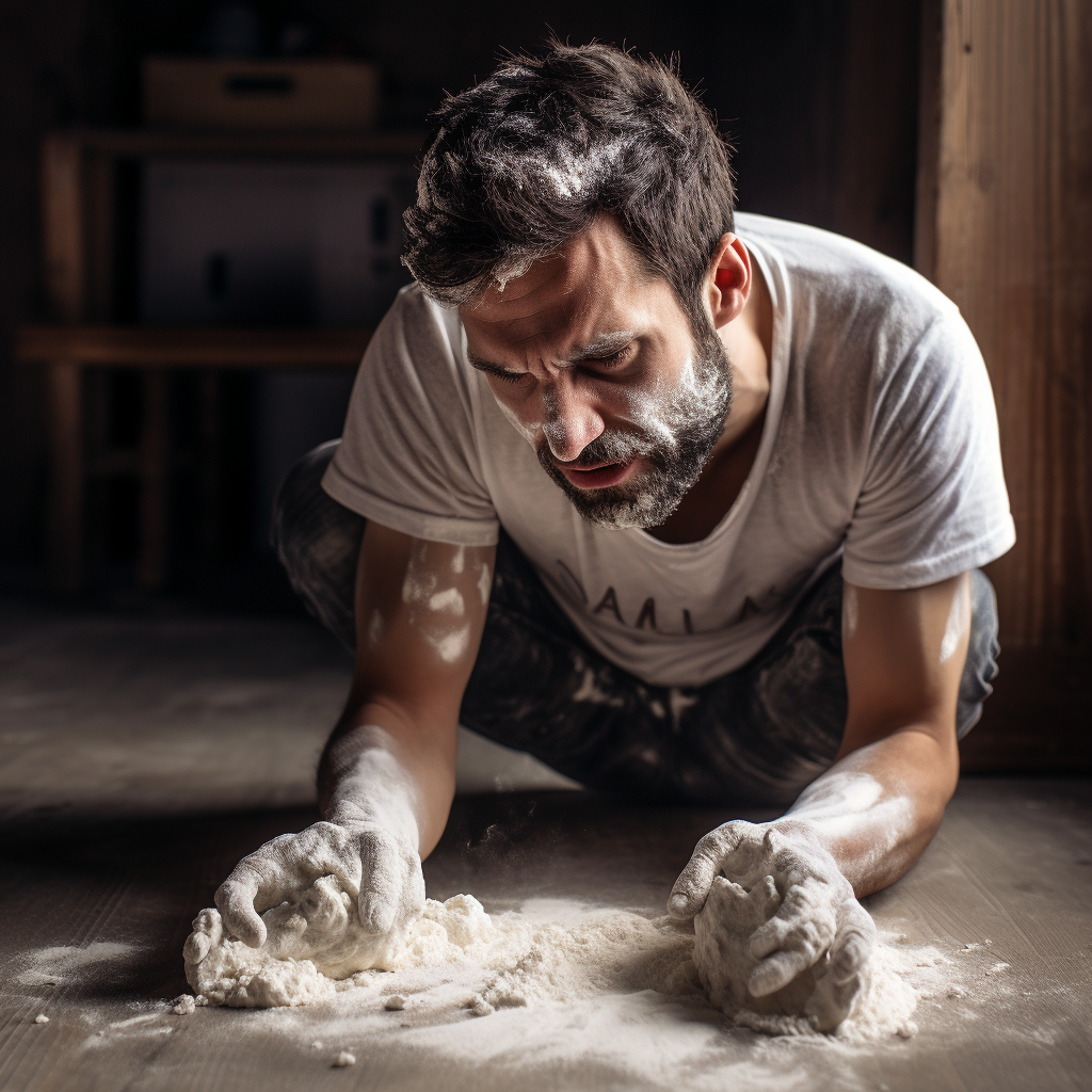 Damaged-nose man yearns for flour