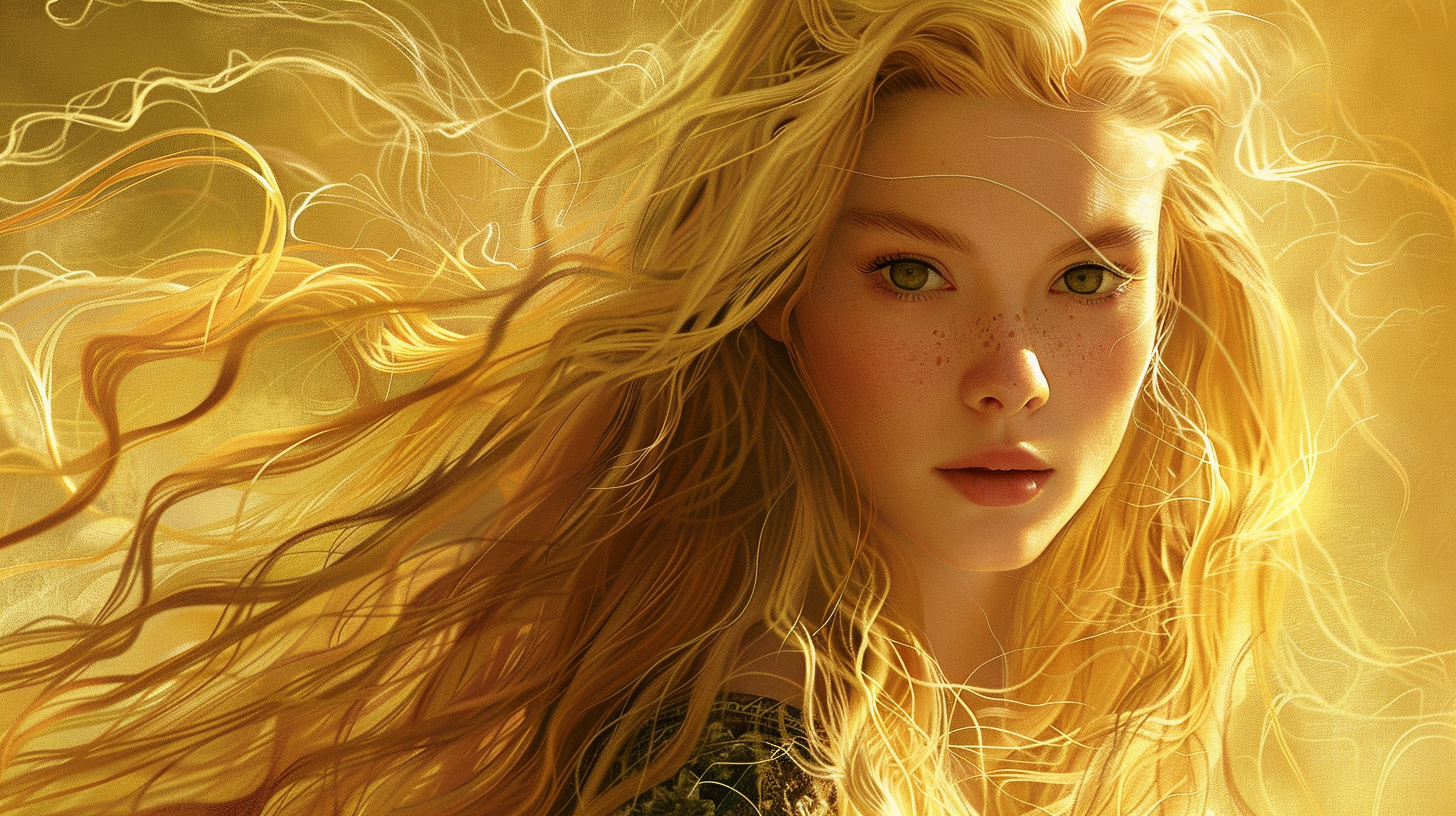 Blonde Galadriel Elf Woman Illustration