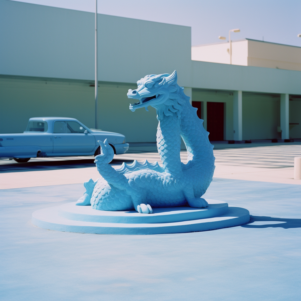 Blue Dragon Art Parking Lot