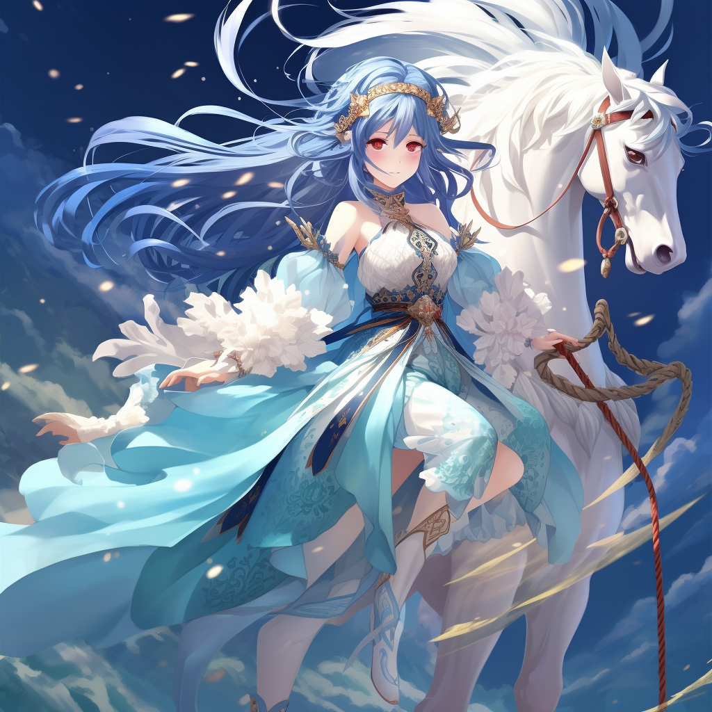 Gorgeous girl with a kirin horn