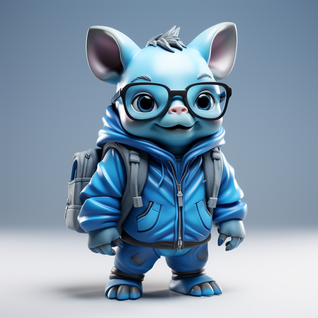 Blue Rhino Student Athlete with Glasses