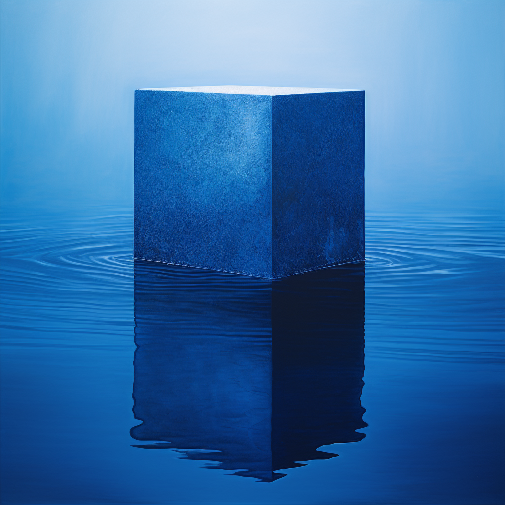 Blue square on a background