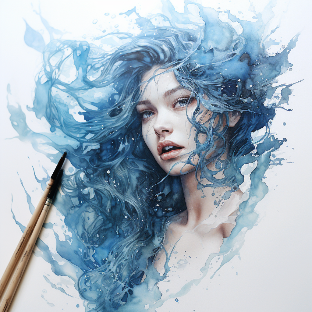 Blue Watercolor Artwork