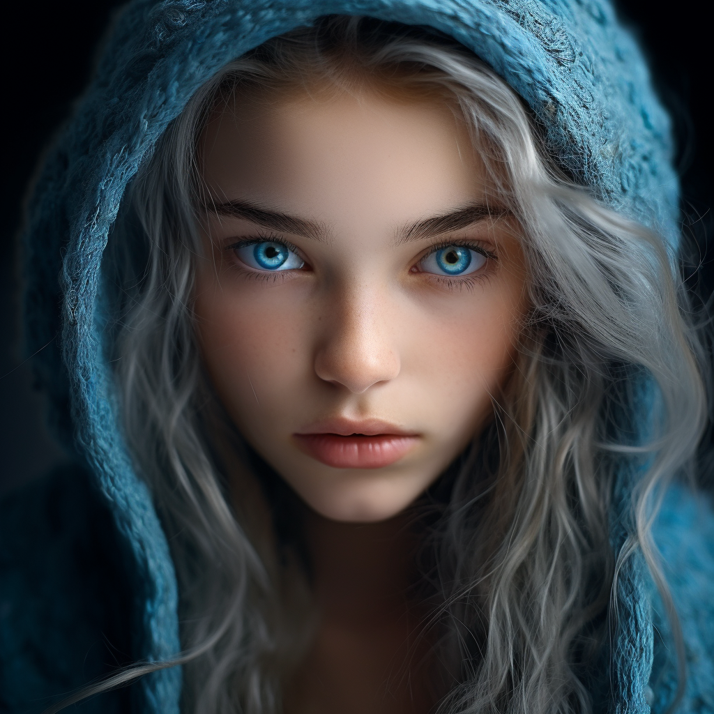 Image of a girl with blue eyes