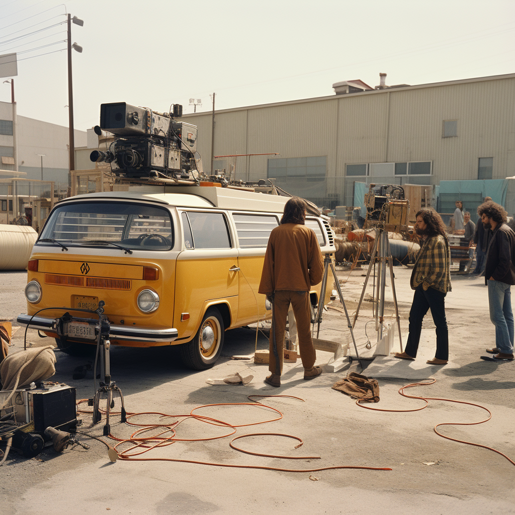 Vintage BTS movie set in the 70s