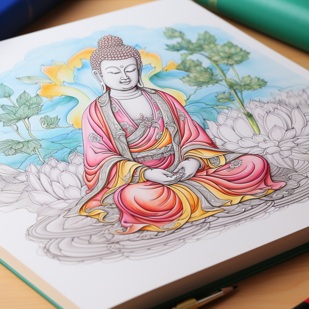 Buddhism Coloring Book for Kids