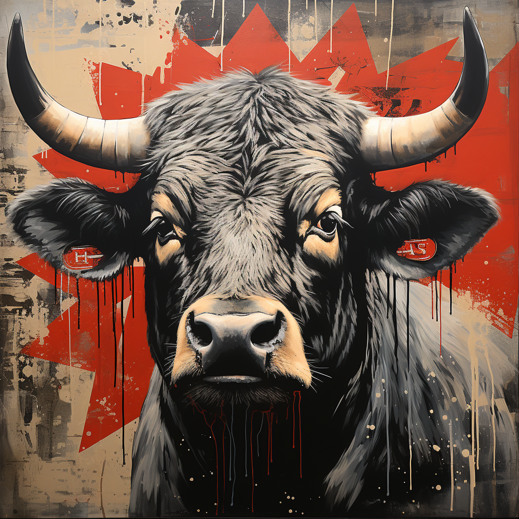 Buffalo in Shepard Fairey Style Painting