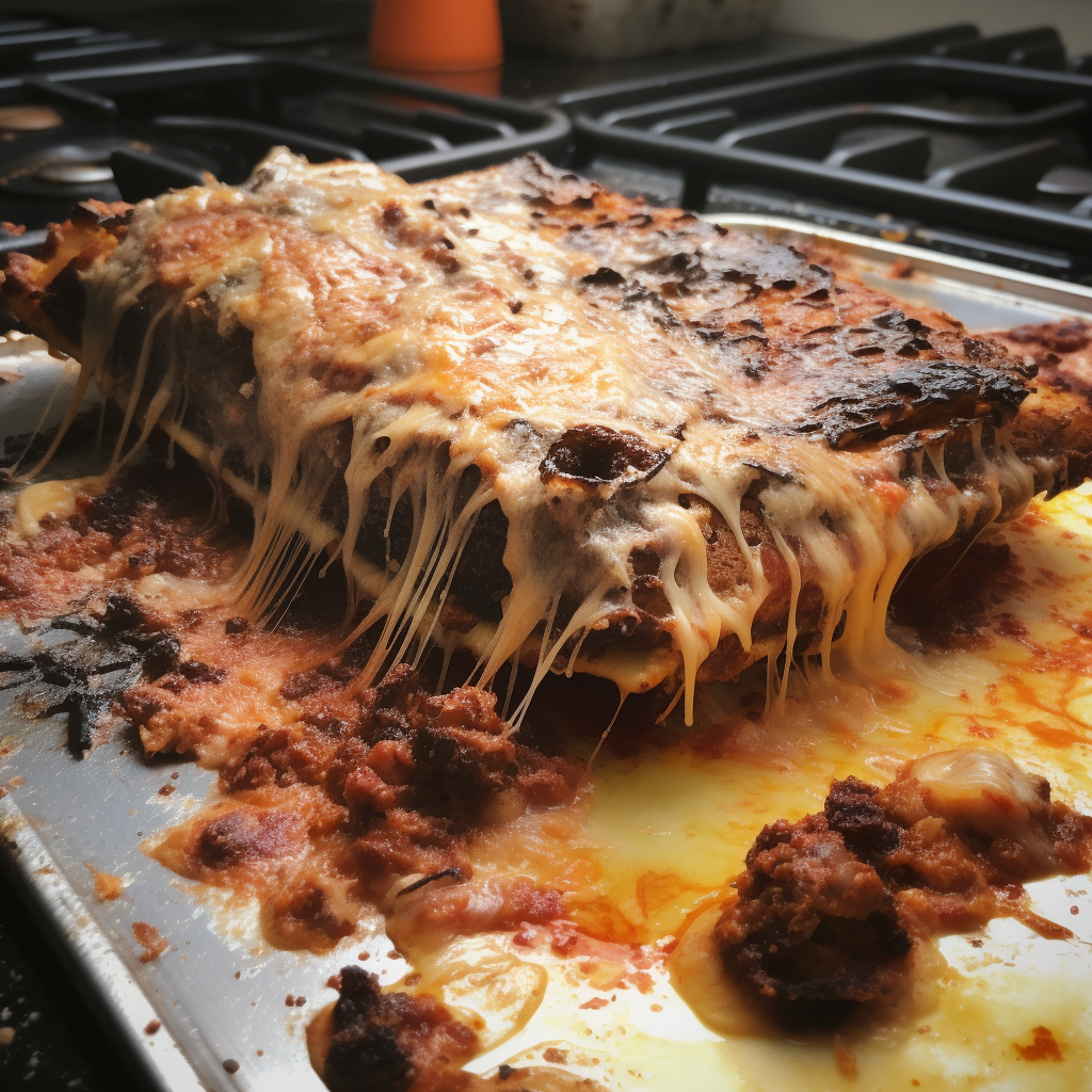 Amateur Cooking Show's Burnt Lasagna