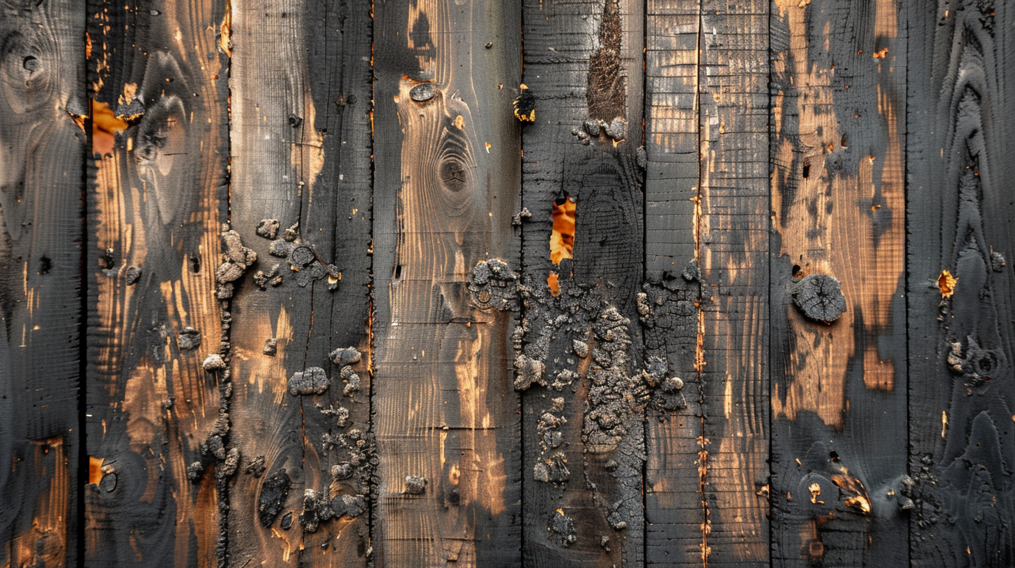 Burnt walls inside modern home