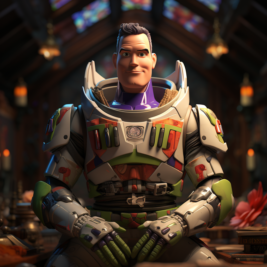 Buzz Lightyear as Buddha image