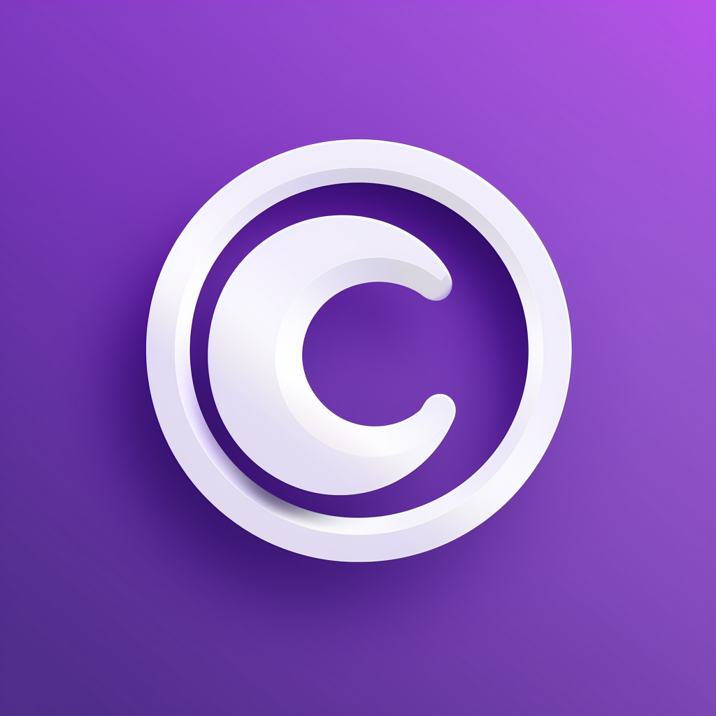 C logo in white and purple circle