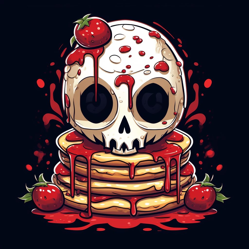 Scrumptious calavera bloody pancakes