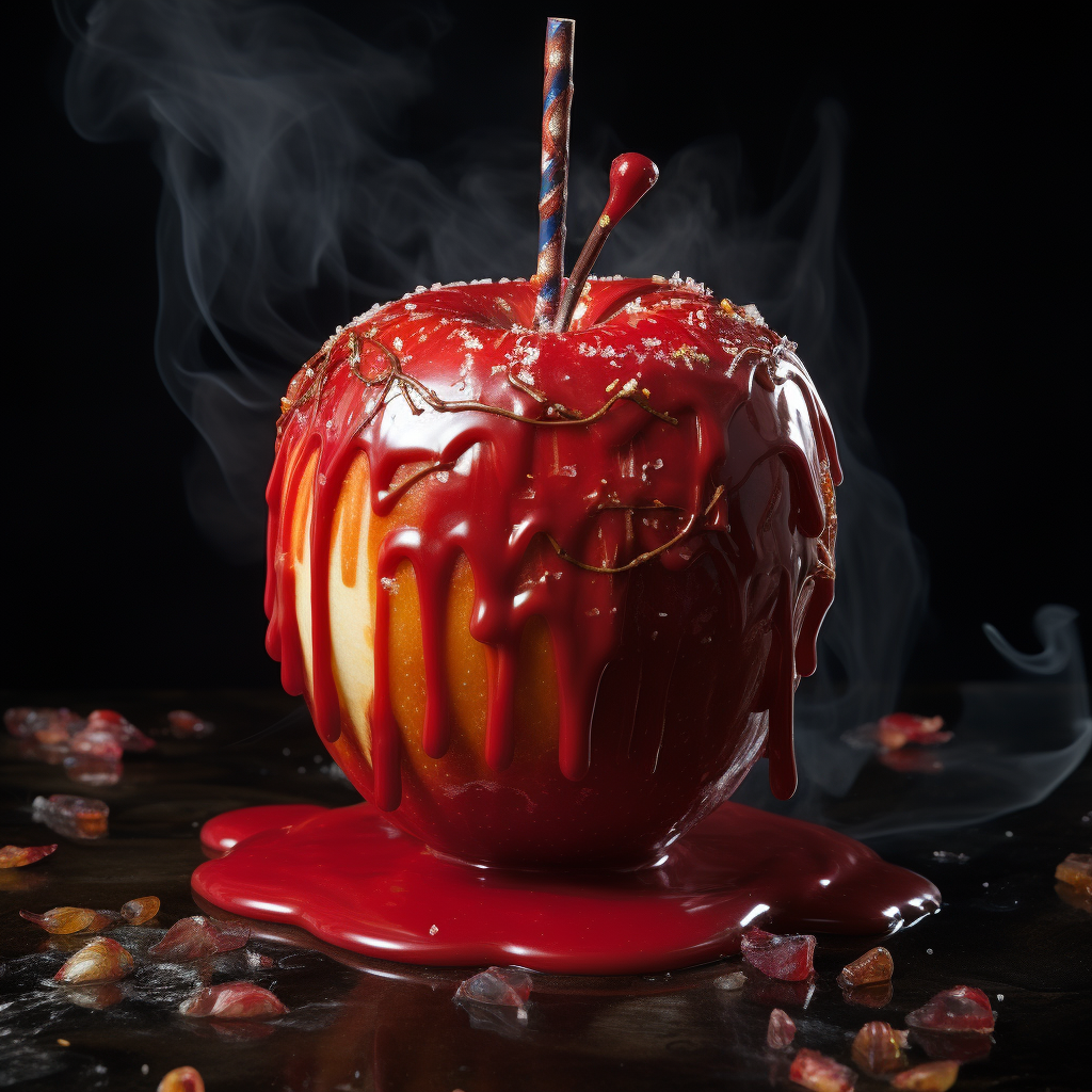 Red candy apple on a stick