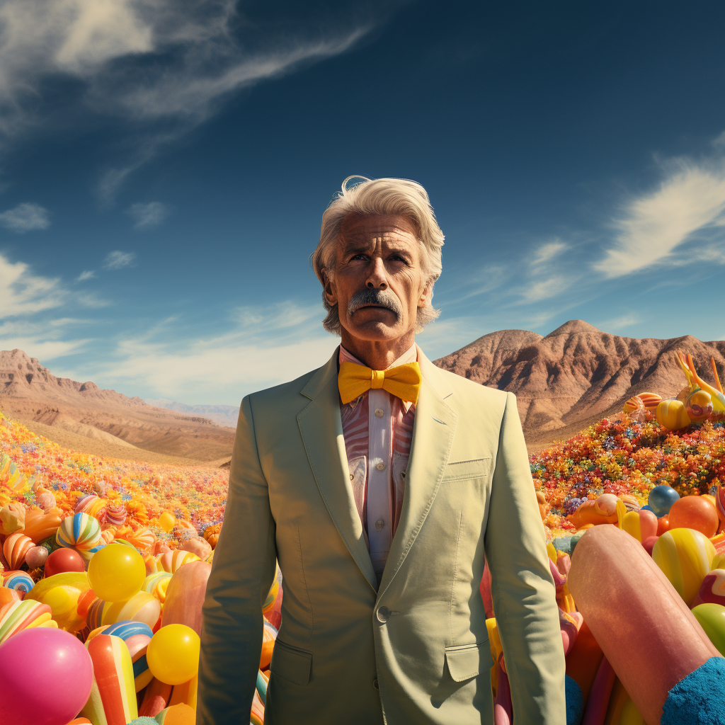 Sam Elliott in candy suit