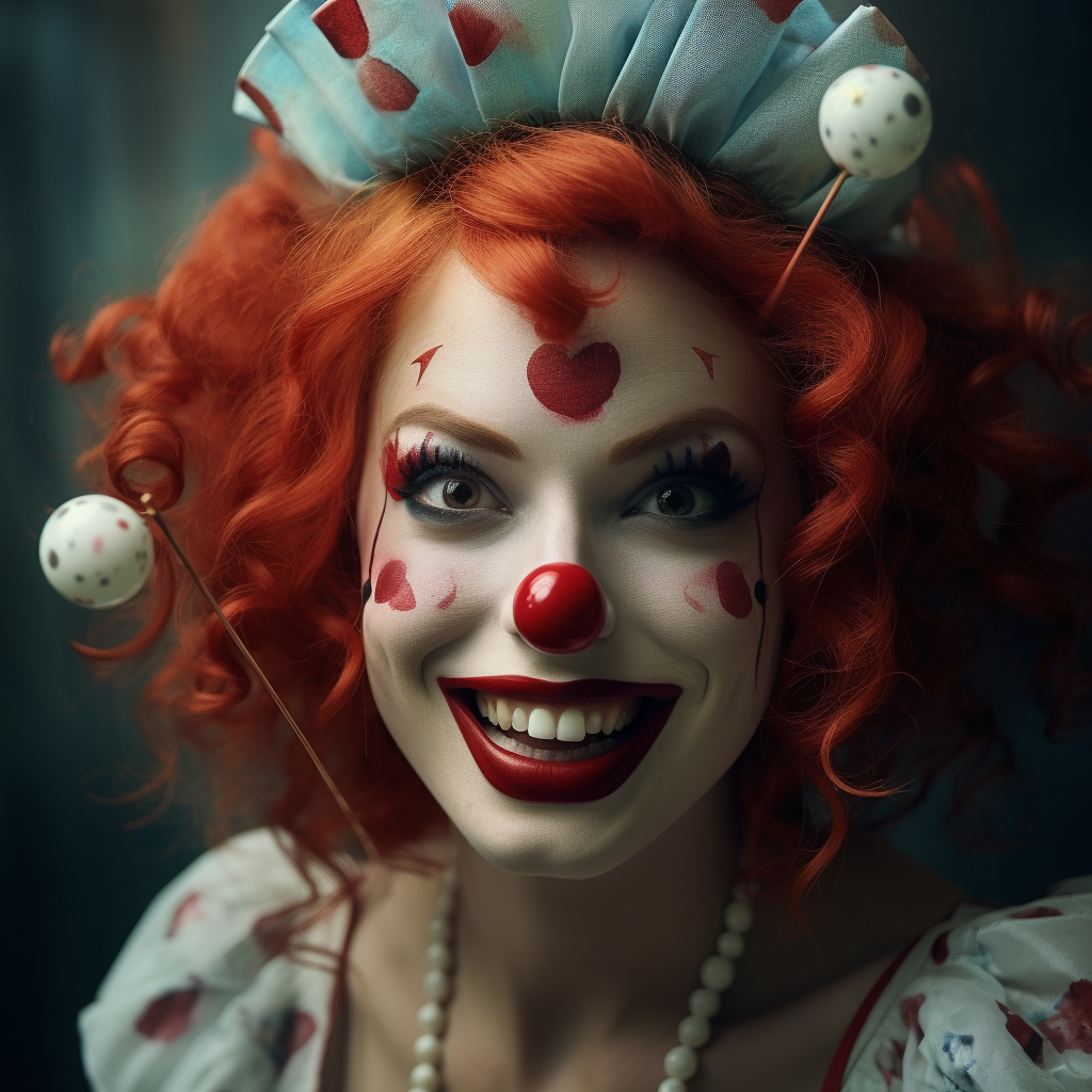 Cute Carnival Clown with Toothpick