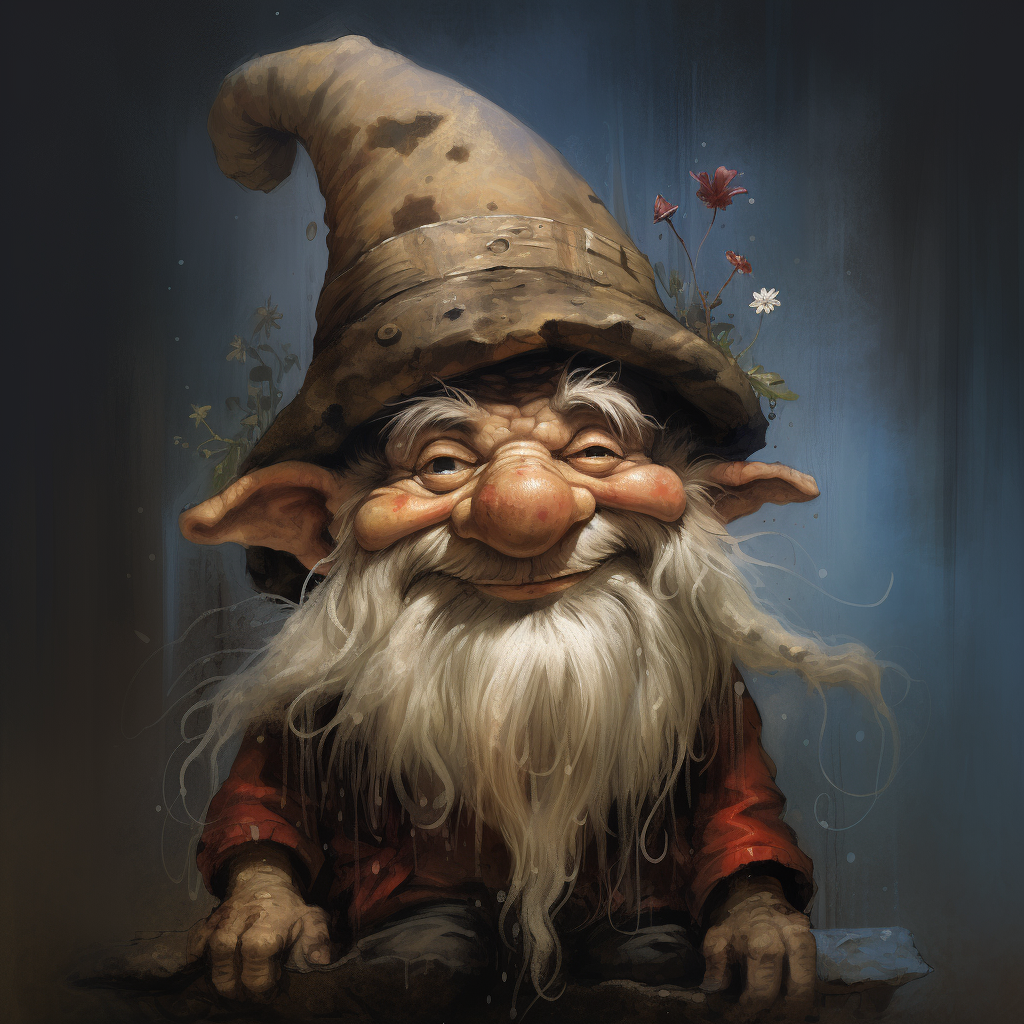 Cute cartoon gnome by Brian Froud